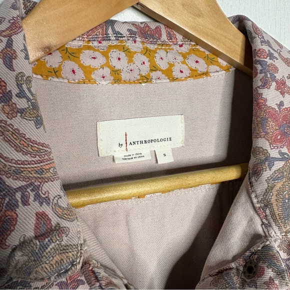 Anthropologie Paisley utility jumpsuit mauve pink size small - Picture 3 of 13